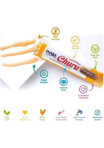 Ciao Churu Kitten Tuna Balıklı Yavru Kediler Için Sıvı Kedi Ödül Maması 14 gr 4 Adet