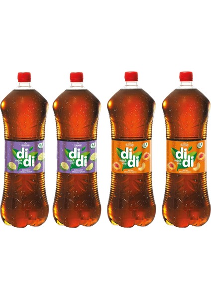Didi Soğuk Çay Bergamut ve Şeftali 2500 ml x 4 Lü Karma Paket modelleri
