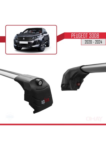 Peugeot 3008 2020 ve Sonrası ile Uyumlu Ace-2 Ara Atkı Tavan Barı Gri modelleri