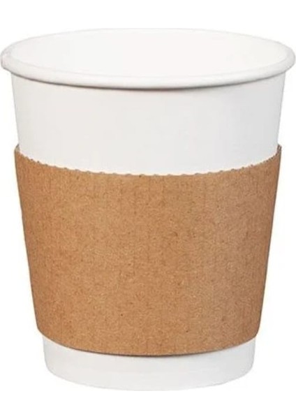 8oz - 9oz - 12 oZ Kraft Karton Bardak Kılıfı 25 Adet