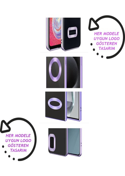 Apple iPhone 11 Uyumlu Kılıf Logo Gösteren Kamera Lens Korumalı Şeffaf Pürüzsüz Parlak Renk Kenar Çizgili Kaliteli Tpu Malzeme Cover