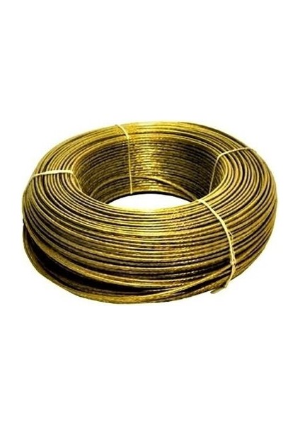 Ünallar Tarım 20 Metre Izoleli Çelik Halat 4 mm Izoleli Halat Çelik Halat Izoleli Çelik Çamaşır Ipi 4 mm
