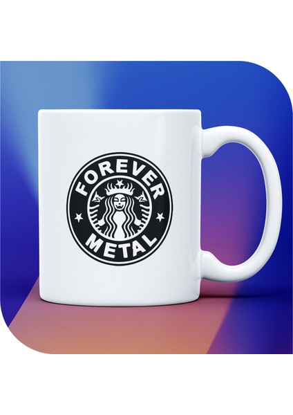 Forever Metal Starbucks Rock Metal Müzik Baskılı Kupa Bardak