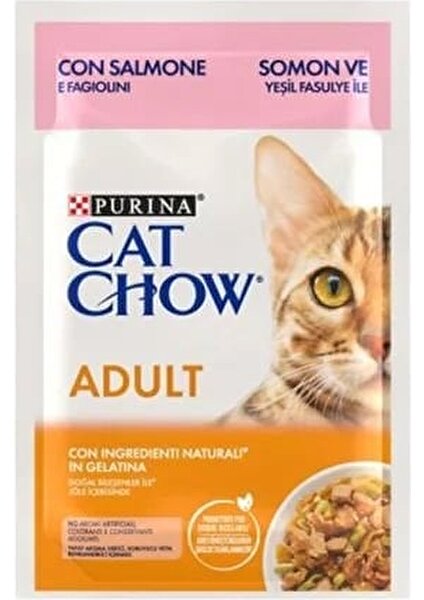 Cat Chow Somonlu Yetişkin Konserve Kedi Maması 85 gr