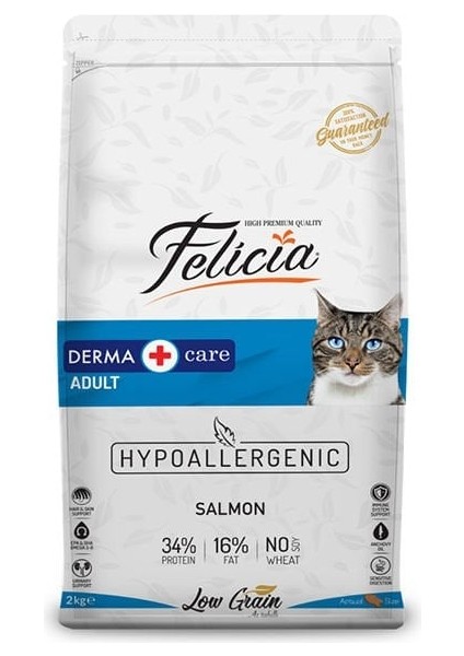 Düşük Tahıllı Hipoalerjenik Somonlu Yetişkin Kedi Maması 2 kg