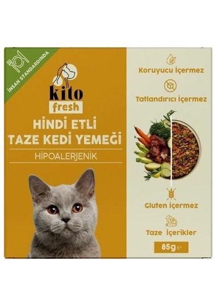 Fresh Kuzu Etli Hipoalerjenik Taze Kedi Yemeği 85 gr