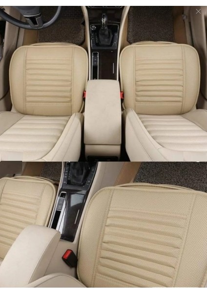 Lüks Deri Kırmızı Renk Oto Koltuk Minderi 3'lü Oturak - Ön Arka Araba Koltuk Minder Örtüsü - Su Geçirmez fiyatları