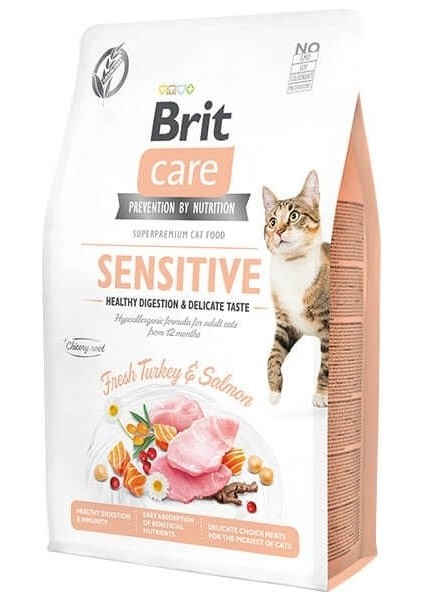 Hipoalerjenik Sensitive Hindi ve Somonlu Tahılsız Hassas Kedi Maması 2 kg