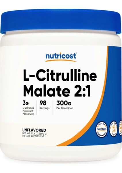 L-Citrulline Malate (2:1) Powder (300 Grams) Usa Menşei