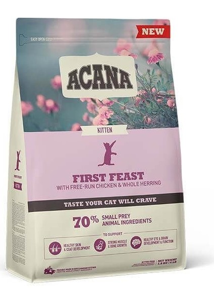 Kitten First Feast Tavuklu ve Ringa Balıklı Yavru Kedi Maması 1.8 kg