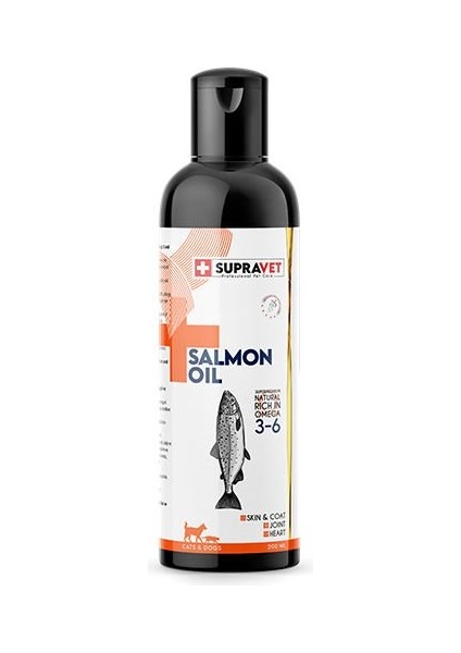 Salmon Oil Deri Tüy ve   Açıcı Kedi ve Köpek Somon Yağı 200 ml