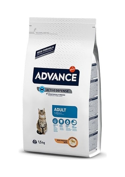 Yüksek Proteinli Tavuklu Yetişkin Kedi Maması 1.5 kg