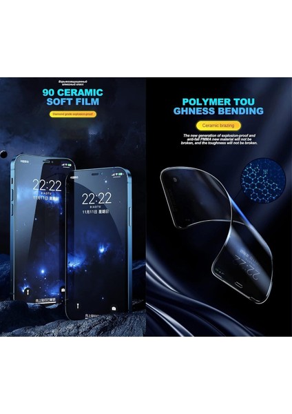 Huawei P Smart 2021 Tam Kaplama 5d Antistatik Seramik Nano Esnek Kırılmaz Ekran Koruyucu
