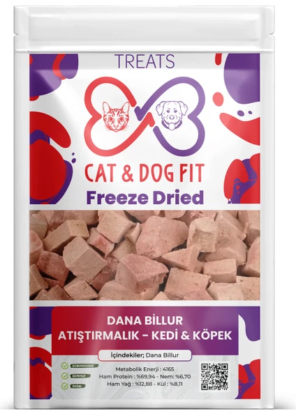 Cat & Dog Fit Dana Billur Kedi Köpek Ödül Maması %100 Doğal Katkısız