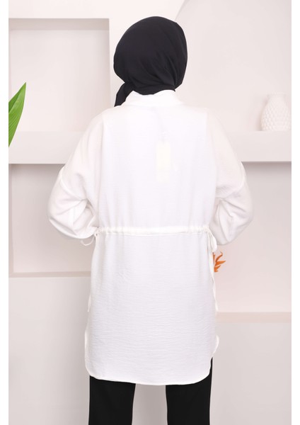 Beyaz Yan Detaylı Tunik indirimleri