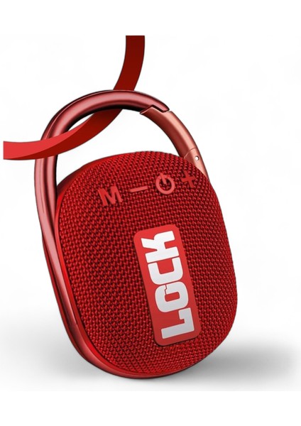 Lock Yeşil Taşınabilir Bluetooth Hoparlör Kilit Özellikli Yüksek Ses Gücü