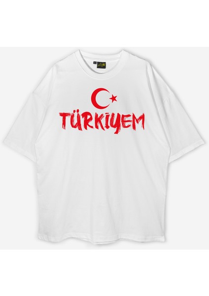 Türkiyem EURO2024 Oversize Unisex Pamuklu Premium Tshirt