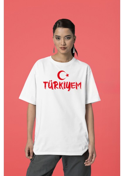 Türkiyem EURO2024 Oversize Unisex Pamuklu Premium Tshirt