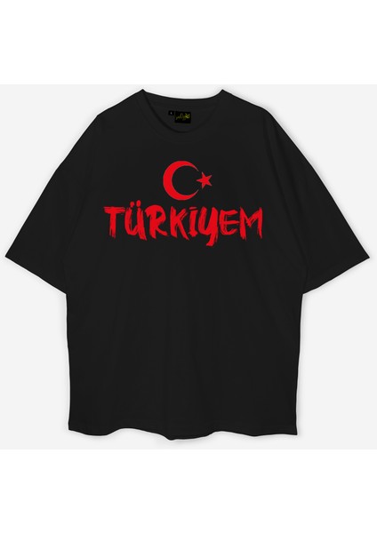 Türkiyem EURO2024 Oversize Unisex Pamuklu Premium Tshirt