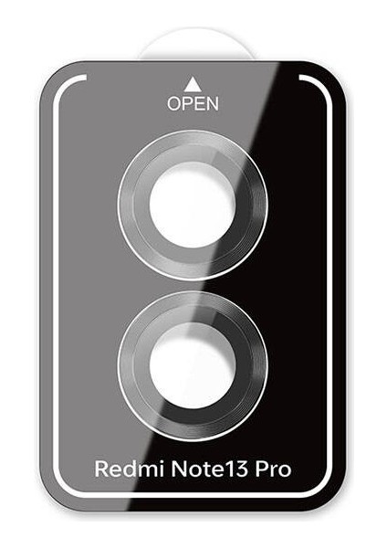 Xiaomi Redmi Note 13 Pro 4g Için Tekli Kolay Takım Safir Lens Koruyucu Siyah