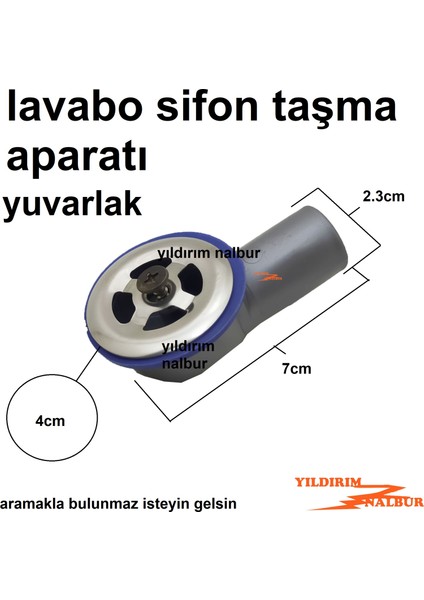 Çöpmak Lavabo Sifonu Taşma Aparatı Yuvarlak Taşma Damlalık Taşma Aparatı