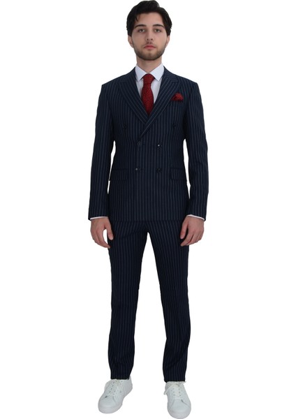 Cengiz Inler Çizgili Kruvaze Takım Elbise fiyatları