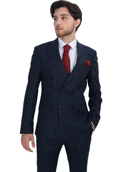 Cengiz Inler Çizgili Kruvaze Takım Elbise indirimleri