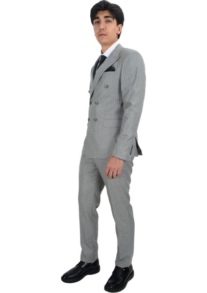 Cengiz Inler Çizgili Kruvaze Takım Elbise fırsatları