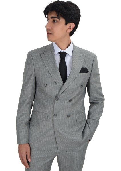 Cengiz Inler Çizgili Kruvaze Takım Elbise indirimleri