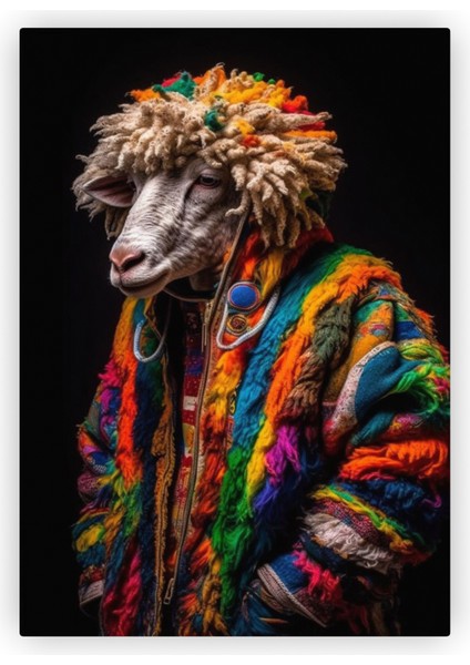 Rastalı Cool Koç Ahşap Poster 20X29 cm