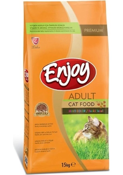 Multi Color Renkli Taneli Yetişkin Kedi Mamasi 15 kg
