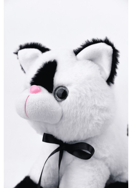 Peluş Oyuncak Oturan Kedi Çift Renkli 30 cm – Siyah Beyaz modelleri