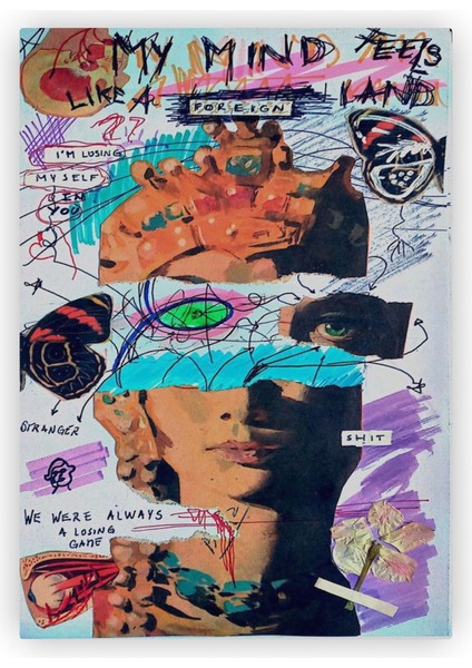 Foreign Land Pop Art Ahşap Poster 20X29 cm