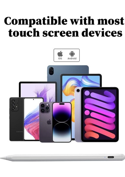 Samsung / Iphone / Ipad Pro / Air / Android / Microsoft / Xiaomi Için Dokunmatik Akıllı Kalem