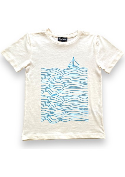 Erkek Çocuk Deniz Temalı Ekru Renkli Penye Tişört fiyatları