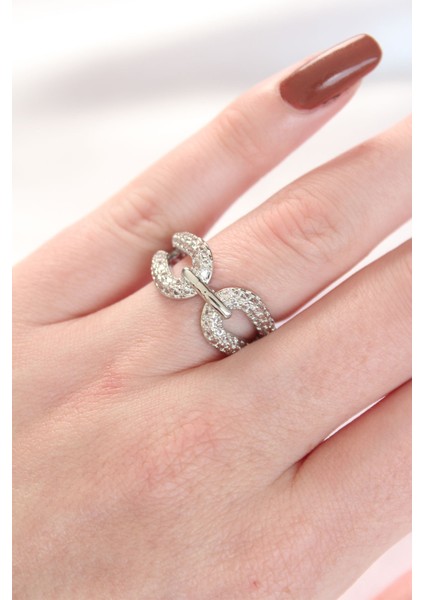 Zirkon Taşlı Silver Renk Ayarlanabilir Yüzük fiyatları