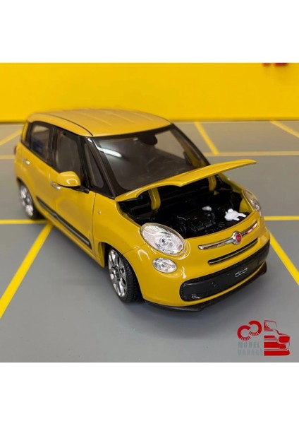 Trust Store 1:24 Fiat 500L  2013 Model Sarı Model Araç Diecast Koleksiyon