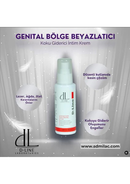 D-Line Hassas Bölge Beyazlatıcı Krem, Özel Bölge Nemlendirici, Hassas Bölge Bakımı, Bakımlı genital bölge
