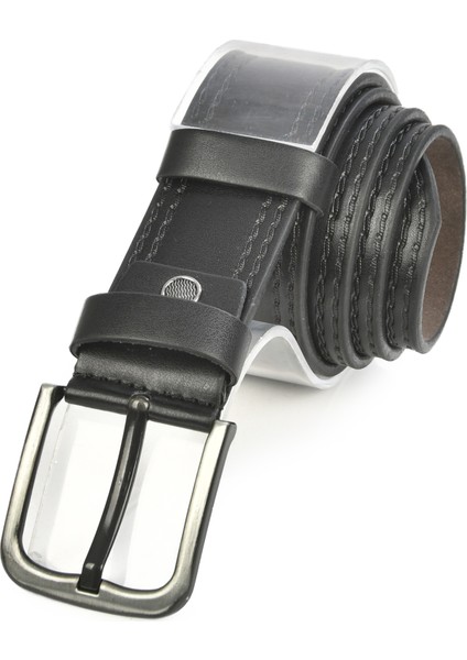 4,5 cm Eninde Yanları Dikiş Desenli Suni Deri Spor Kemer 2402606
