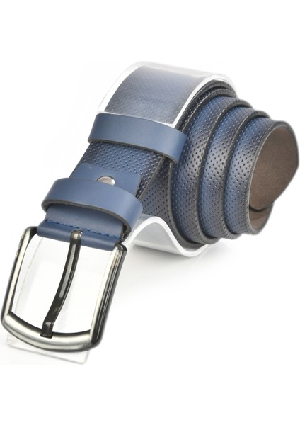 4,5 cm Eninde Nokta Desenli Suni Deri Kot Kemer 2402608