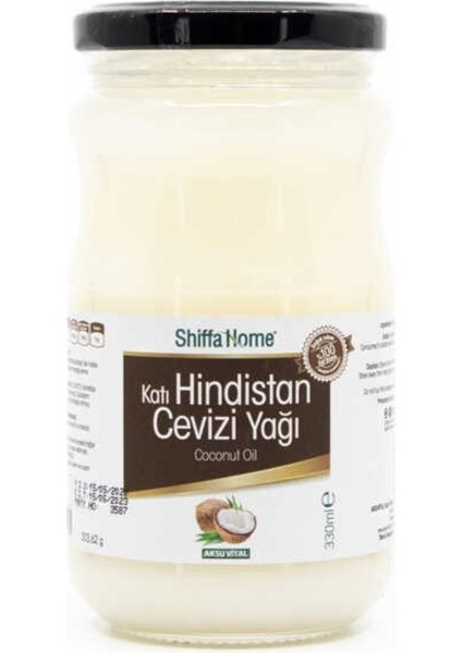 Katı Hindistan Cevizi Yağı Soğuk Pres 330 Ml.