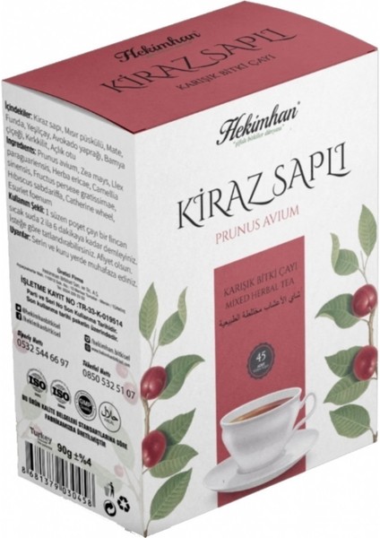 Kiraz Saplı Mısır Püskülü Karışık Çay Süzen Poşet 45'li