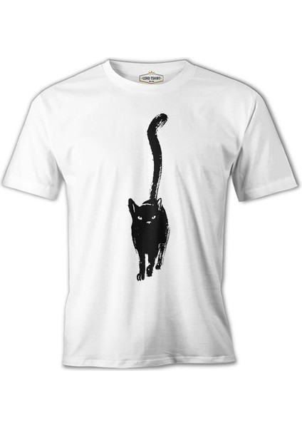 Hayvan - Kedi Chat Noir Beyaz Erkek Tshirt