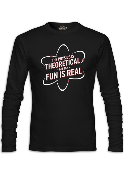 Okul ve Bilim - Fizik ve Atom Siyah Erkek Sweatshirt