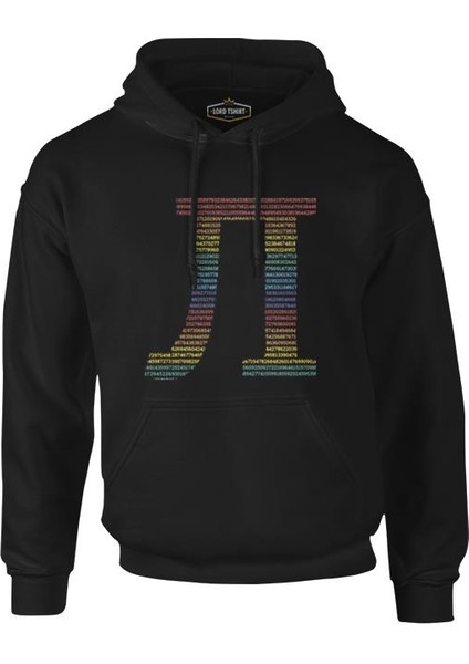 Matematik - Pi 15 Siyah Erkek Fermuarsız Kapşonlu
