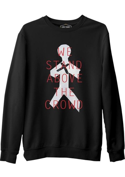 Three Days Grace - Stand Above Siyah Erkek Kalın Sweatshirt