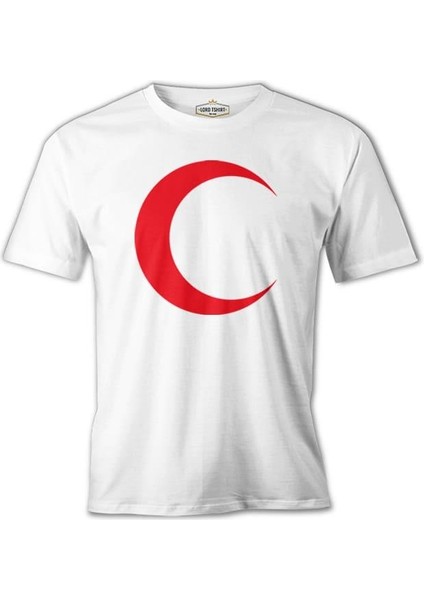 Türk Bayrağı - Bayrak Ay Beyaz Erkek Tshirt