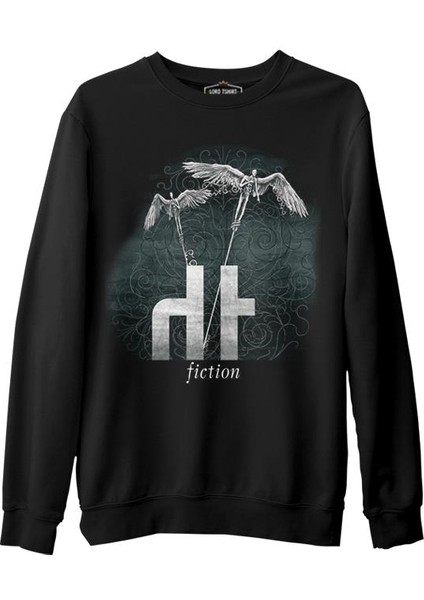 Dark Tranquility - Fiction Blue Siyah Erkek Kalın Sweatshirt