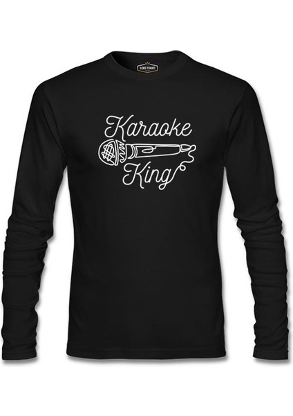 Microphone Karaoke King Siyah Erkek Sweatshirt