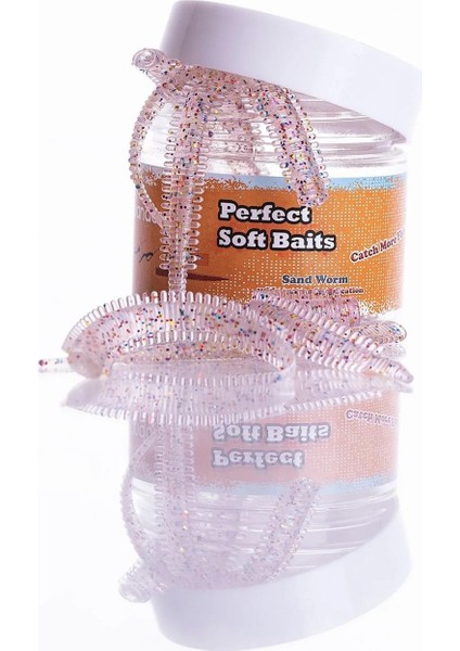 Perfect Soft Baits Sandworm 7cm Kavanozlu Lrf Silikonu